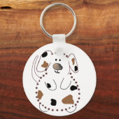 Cartoon Dog Tshirts und Geschenke Schlüsselanhänger (Vorderseite)