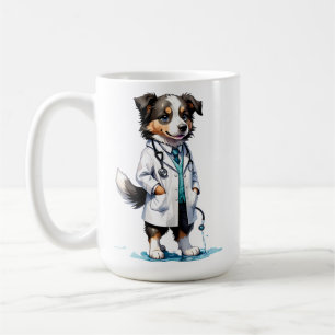 Cartoon Dog Veterinarian Kaffeetasse