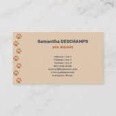 Cartoon - Dog Walker Business Card Visitenkarte (Rückseite)