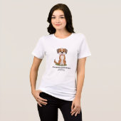 Cartoon Dog Walker Tri-Blend Shirt (Vorderseite voll)