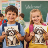 Cartoon Doghouse-Cute Shih Tzu Design Notizblock