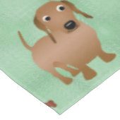Cartoon Dogs - Dachsund Red Tiled v1 Tischdecke (Schrägansicht)