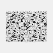 Cartoon Dogs Fleecedecke (Vorderseite (Horizontal))