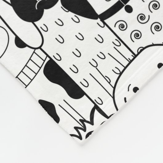 Cartoon Dogs Fleecedecke (Ecke)