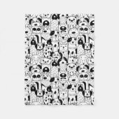 Cartoon Dogs Fleecedecke (Vorderseite)