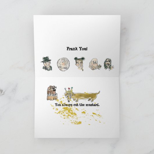 Cartoon Dogs Funny Danke Cards (Innenseite)