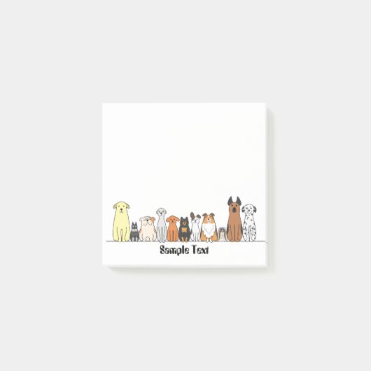 cartoon dogs postit post-it klebezettel (Vorderseite)