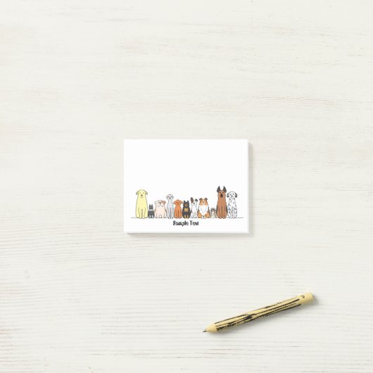 cartoon dogs postit post-it klebezettel (Auf Schreibtisch)