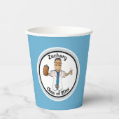 Cartoon Doktor Medical Abschluss Ethnic für ihn Pappbecher (Vorderseite)