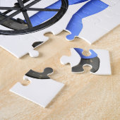 Cartoon-Doktor Wheeling Patient In Wheelchair Puzzle (Seite)