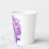 Cartoon Dolphin Babydusche Pappbecher (Links)