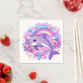 Cartoon Dolphin Babydusche Serviette (Beispiel)