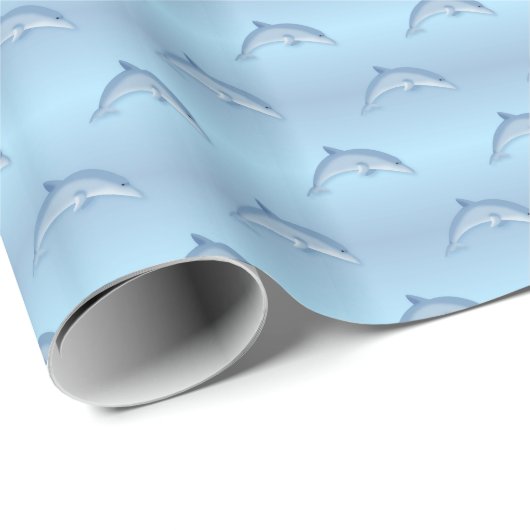 Cartoon Dolphins Packpapier (Rolleneckpunkt)