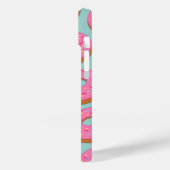 Cartoon Donut-Kreise mit rosa Toppen Case-Mate iPhone Hülle (Rückseite / Links)