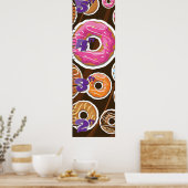 Cartoon Donuts Wachstumstabelle. Poster (Küche)