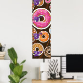 Cartoon Donuts Wachstumstabelle. Poster (Heimbüro)