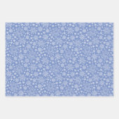 Cartoon Doodle Winter Schneeflocken Geschenkpapier Set (Vorderseite 2)