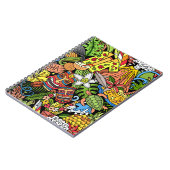 Cartoon doodles Hawaii nahtlos. Hintergrund Notizblock (Linke Seite)