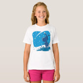 Cartoon Doppy Shooting Star Blue Sky T - Shirt (Vorne ganz)