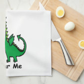 Cartoon-Drache befürchten mich Handtuch (Viertel Falte)