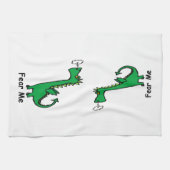 Cartoon-Drache befürchten mich Handtuch (Horizontal)