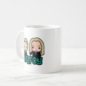 Cartoon Draco und Lucius Malfoy Art Kaffeetasse (Vorderseite Links)