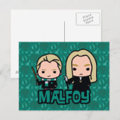 Cartoon Draco und Lucius Malfoy Art Postkarte (Vorne/Hinten)