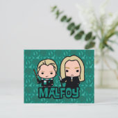 Cartoon Draco und Lucius Malfoy Art Postkarte (Stehend Vorderseite)