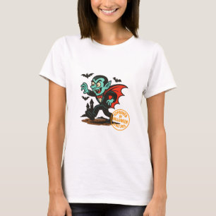 Cartoon Dracula Vampire - Von Halloween genehmigt T-Shirt