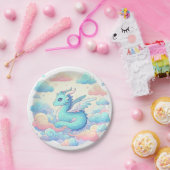 Cartoon Dragon Baby Dusche Pappteller (Party)