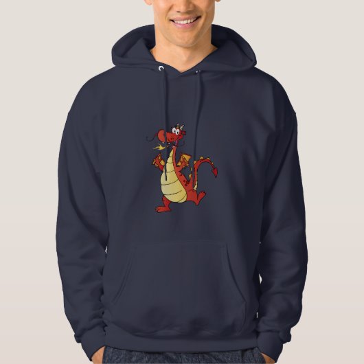 Cartoon Dragon; blau Hoodie (Vorderseite)