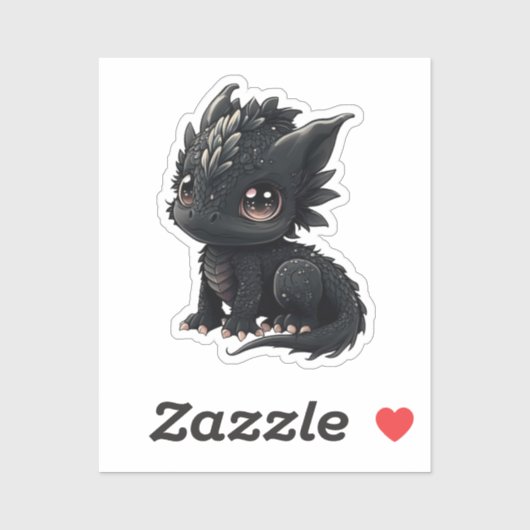 Cartoon Dragon Illustration Aufkleber (Blatt)