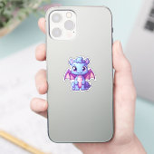 Cartoon Dragon Illustration Aufkleber (Telefon)