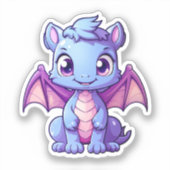 Cartoon Dragon Illustration Aufkleber (Vorderseite)