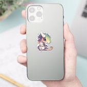 Cartoon Dragon Illustration Aufkleber (Telefon)