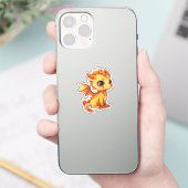 Cartoon Dragon Illustration Aufkleber (Telefon)