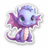 Cartoon Dragon Illustration Aufkleber (Vorderseite)
