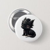 Cartoon Dragon Illustration Button (Vorne & Hinten)
