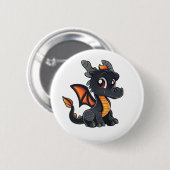 Cartoon Dragon Illustration Button (Vorne & Hinten)