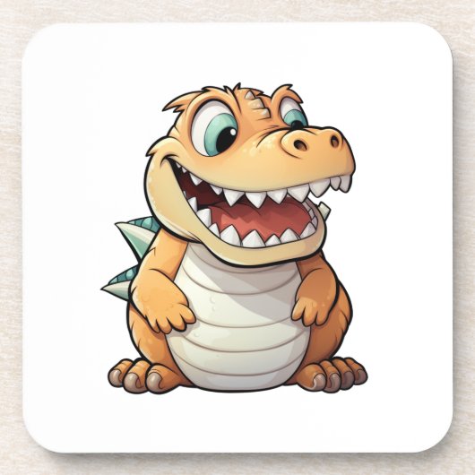 Cartoon Dragon Illustration Getränkeuntersetzer (Vorderseite)