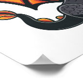 Cartoon Dragon Illustration Poster (Ecke)