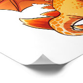 Cartoon Dragon Illustration Poster (Ecke)