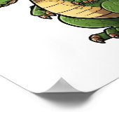 Cartoon Dragon Illustration Poster (Ecke)