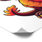 Cartoon Dragon Illustration Poster (Ecke)