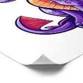 Cartoon Dragon Illustration Poster (Ecke)