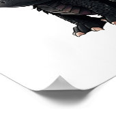 Cartoon Dragon Illustration Poster (Ecke)