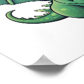 Cartoon Dragon Illustration Poster (Ecke)