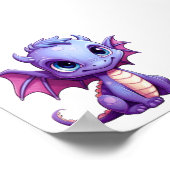 Cartoon Dragon Illustration Poster (Ecke)