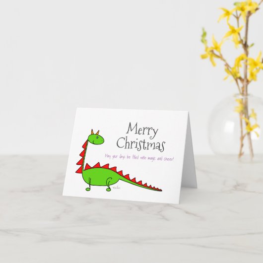 Cartoon Dragon Karte (Gelbe Blume)