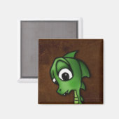 Cartoon Dragon Magnet (Vorderseite/Rückseite)